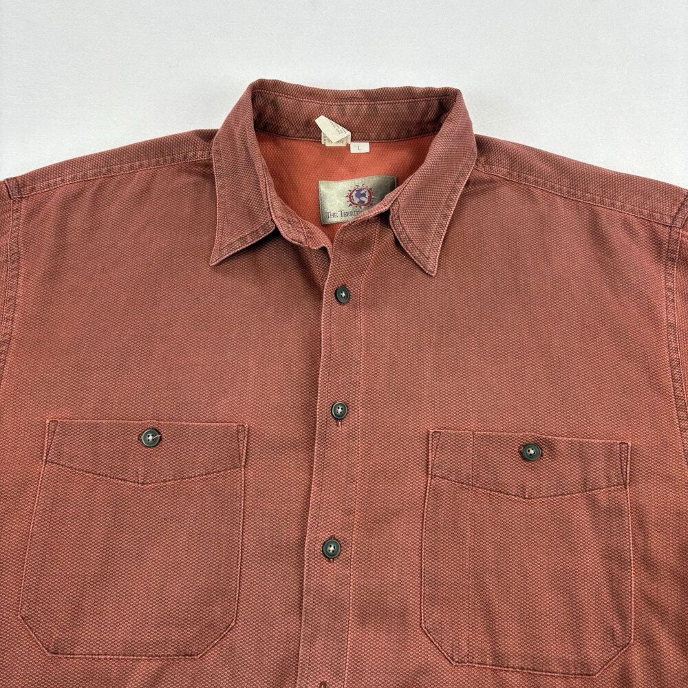 Vintage The Territory Ahead Button Up Shirt Mens L Rust Color Heavyweight